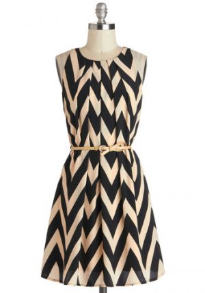 ModCloth - Black and white chevron zig zag stripe - Great Wavelengths Dress.jpg